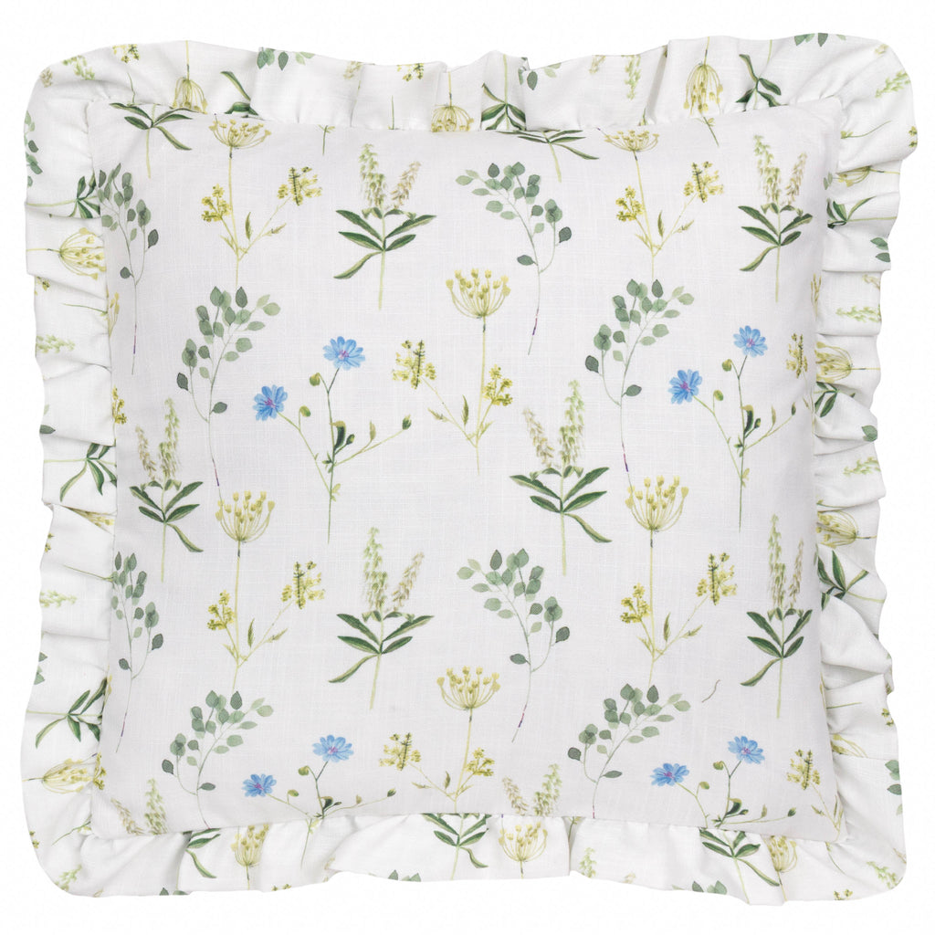 Meadow Ruffle Floral Cushion