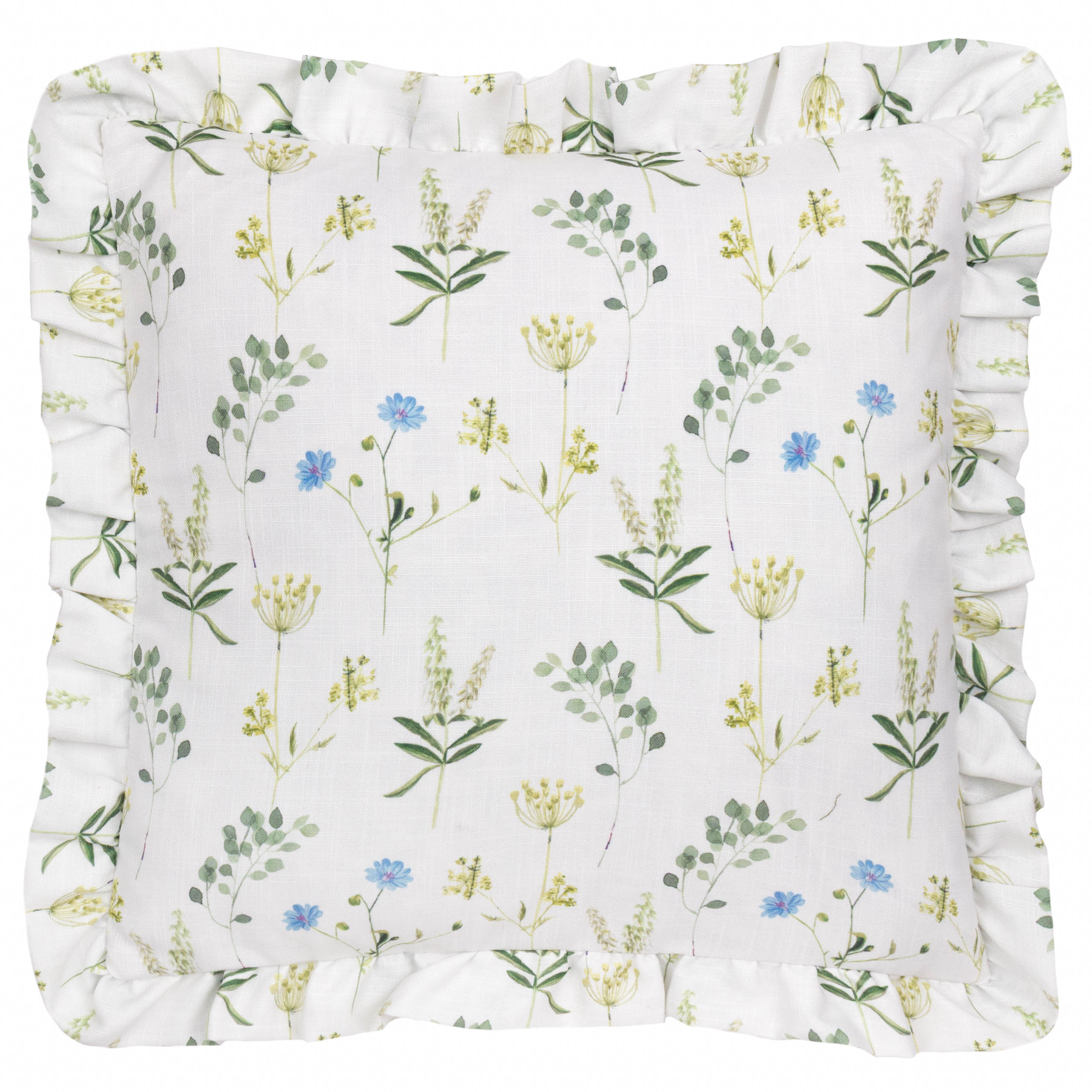 Meadow Ruffle Floral Cushion