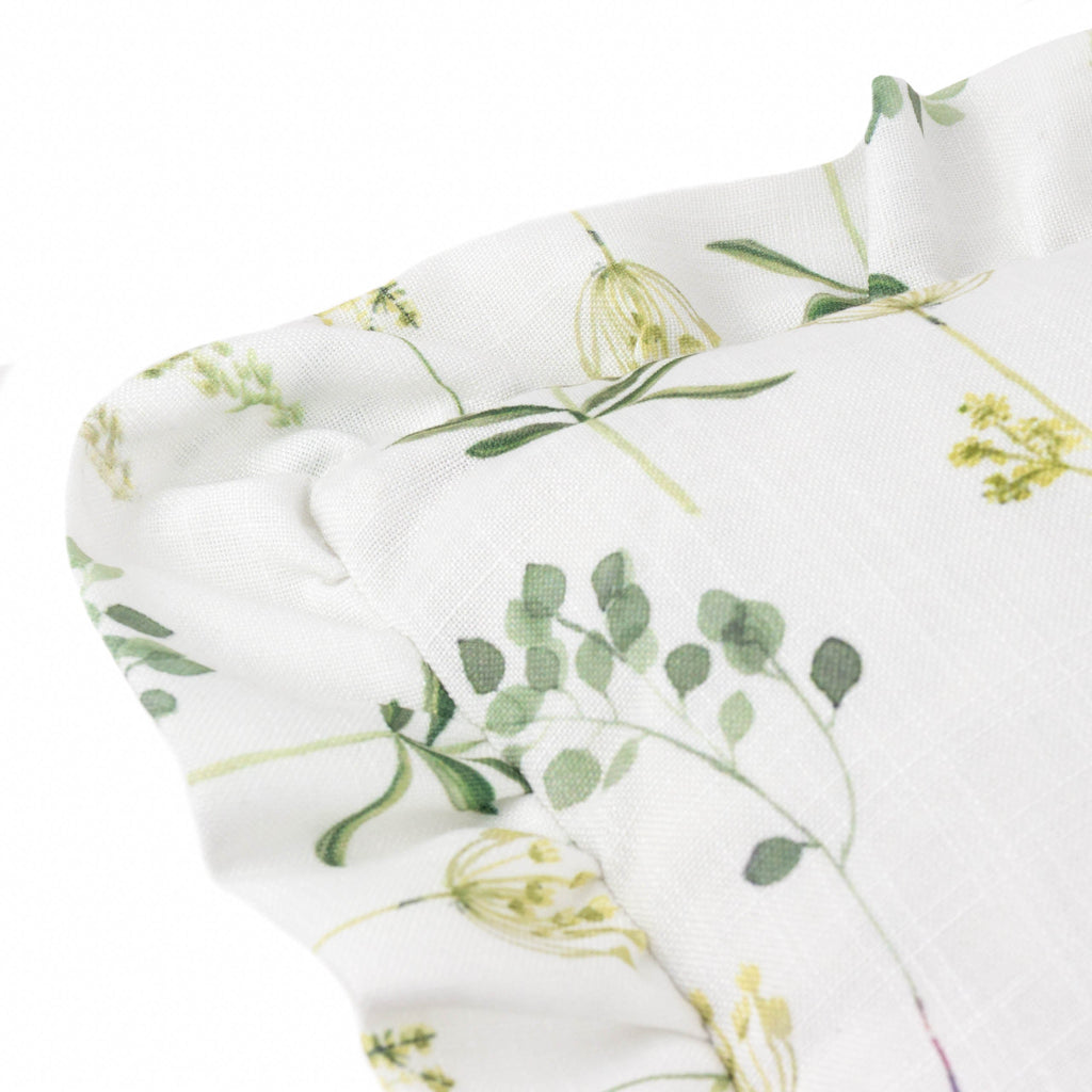 Meadow Ruffle Floral Cushion