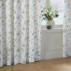 Meadow Floral 100% Cotton Lined Eyelet Curtains