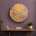 Medmerry Printed Wooden Clock Honey