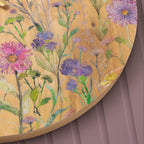 Medmerry Printed Wooden Clock Honey