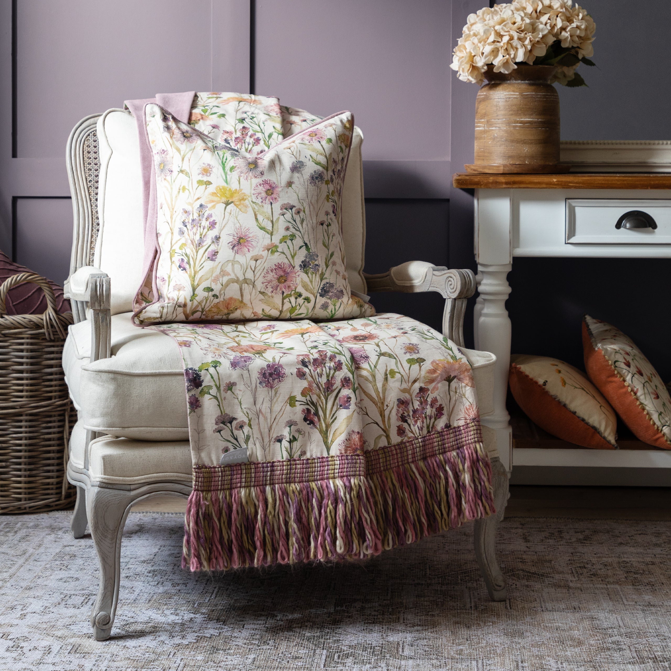 Medmerry Printed Piped Cushion