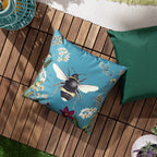 Midnight Garden Bee Outdoor Cushion