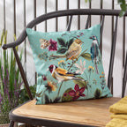 Midnight Garden Birds Outdoor Cushion