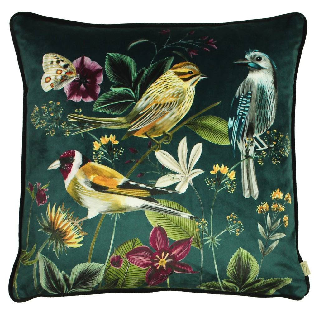 Midnight Garden Bird Cushion