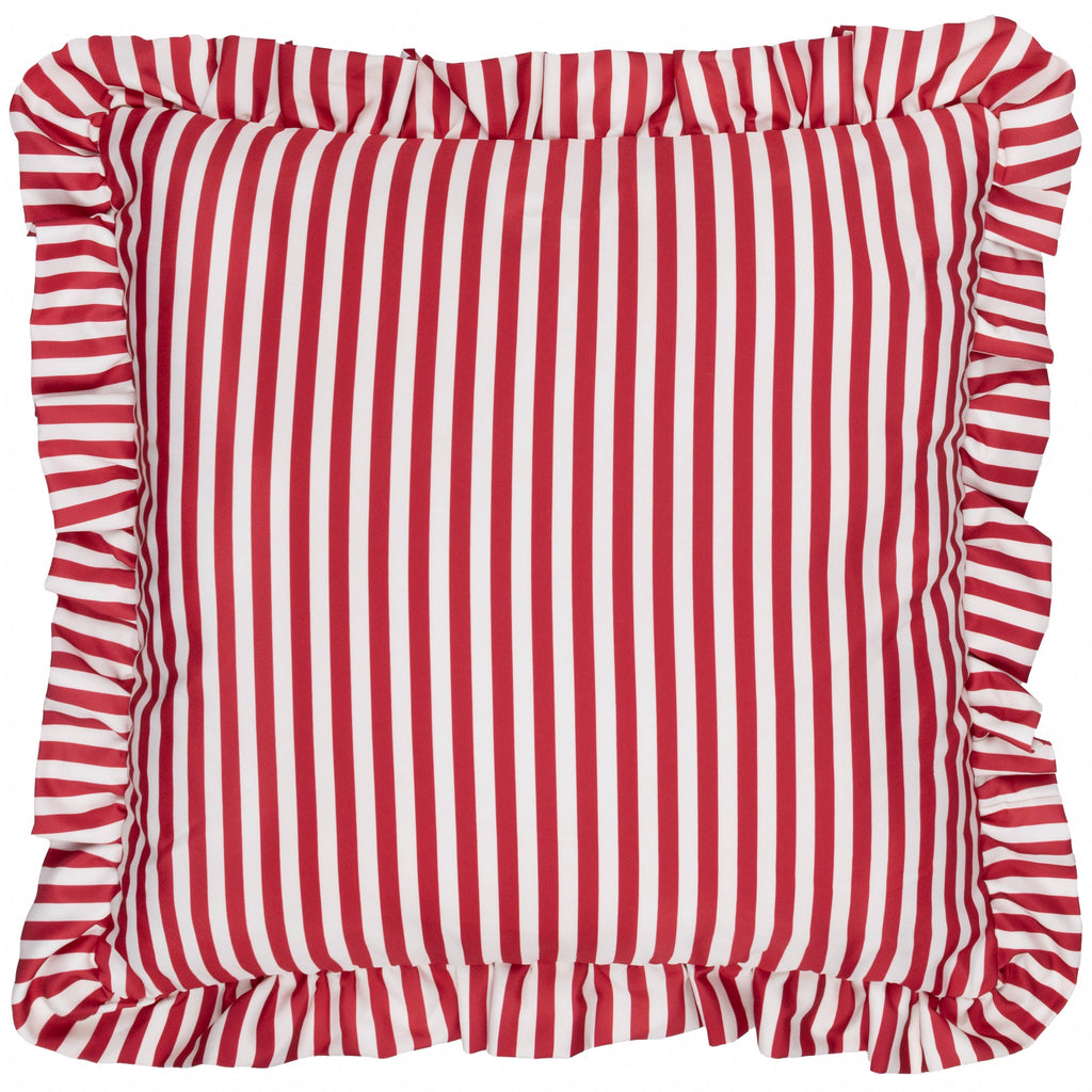 Millie Ruffle Striped Outdoor Cushion