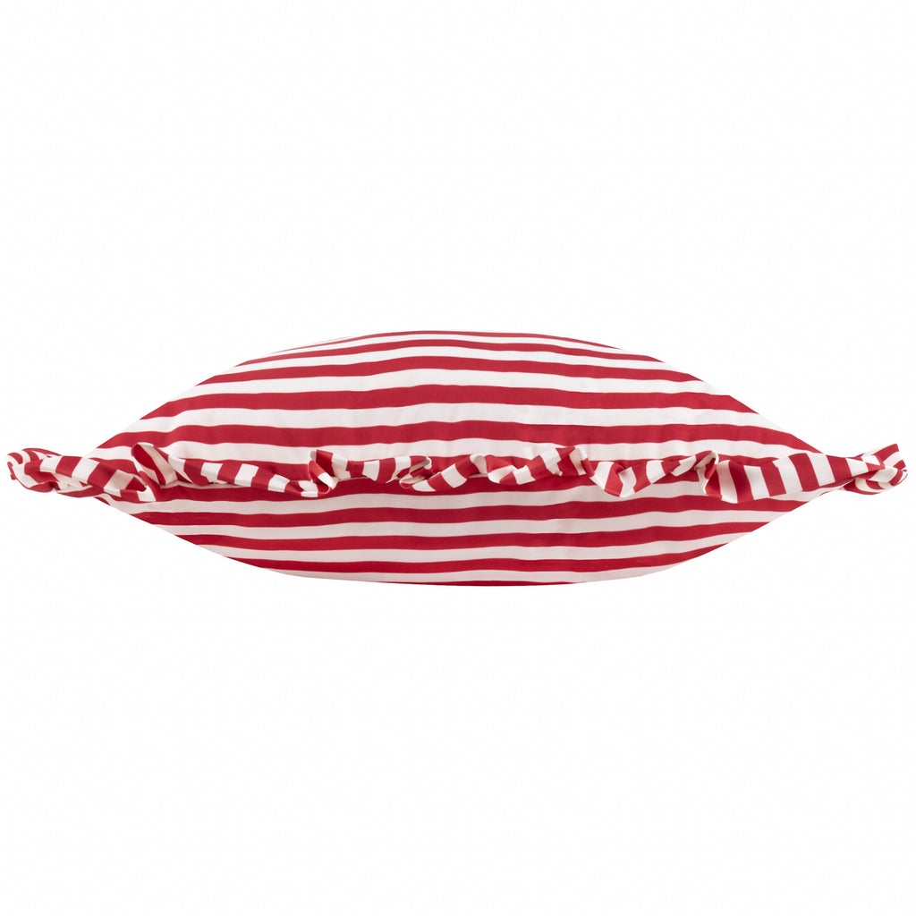 Millie Ruffle Striped Outdoor Cushion