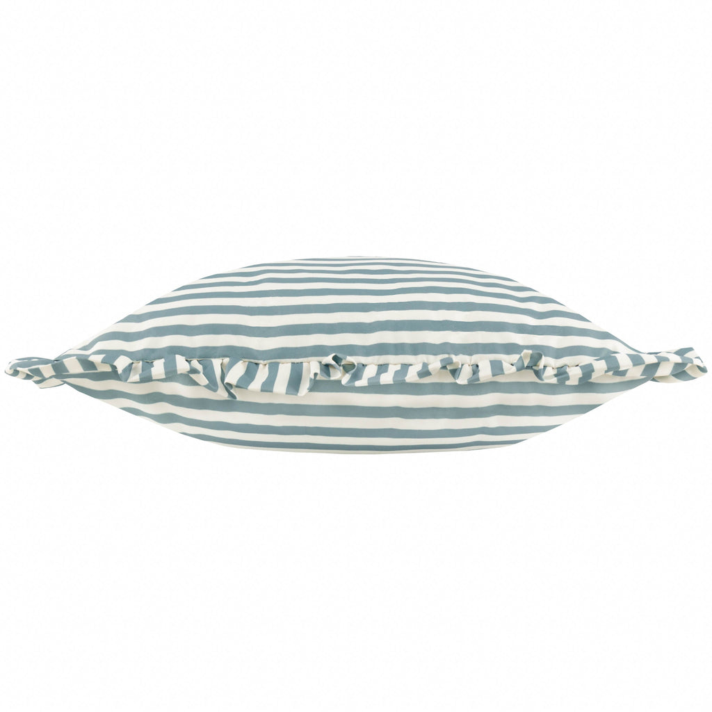 Millie Ruffle Striped Outdoor Cushion