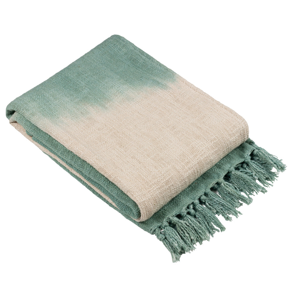 Mizu Dip Dye Fringed Throw