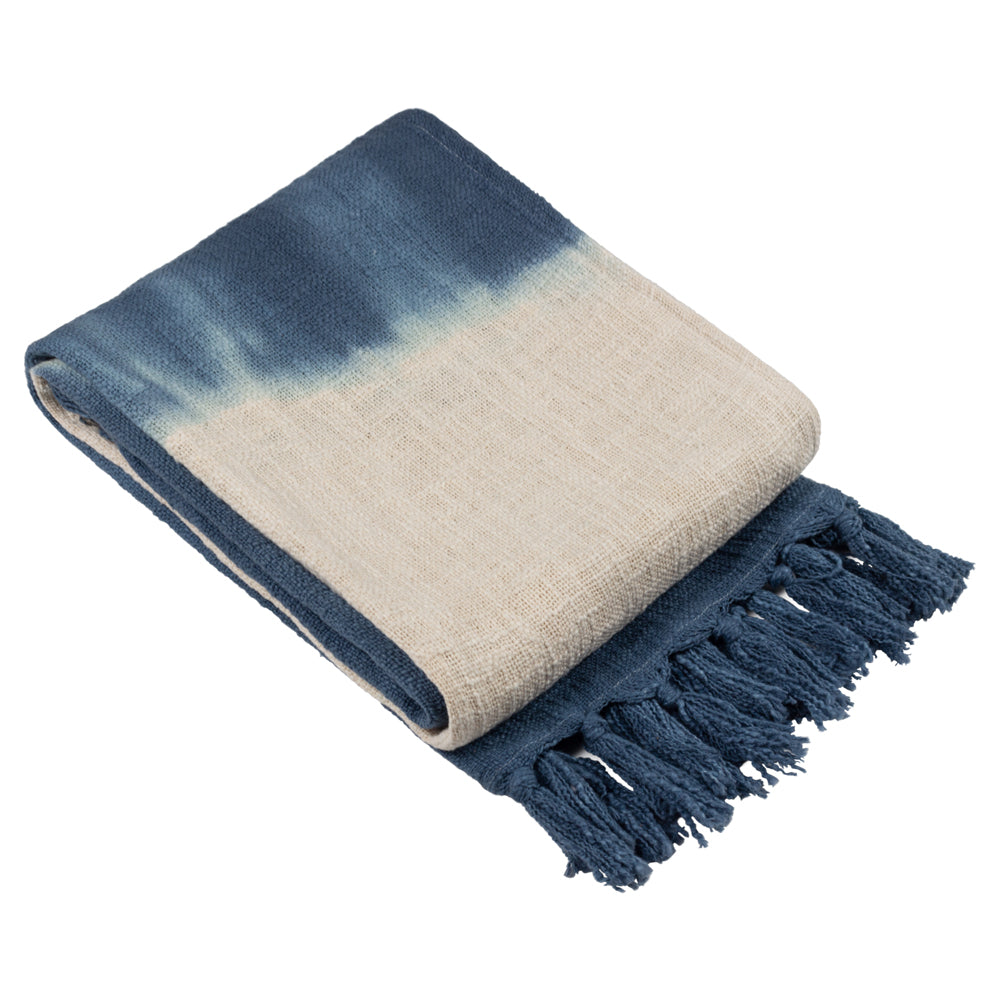 Mizu Dip Dye Fringed Throw