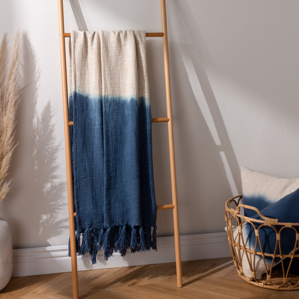 Mizu Dip Dye Fringed Throw