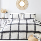 Mohair Check Duvet Cover Set