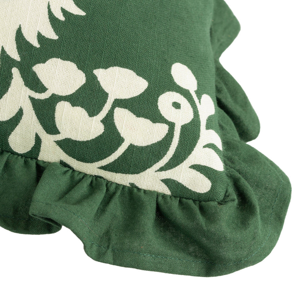 Montrose Floral Pleat Fringe Cushion