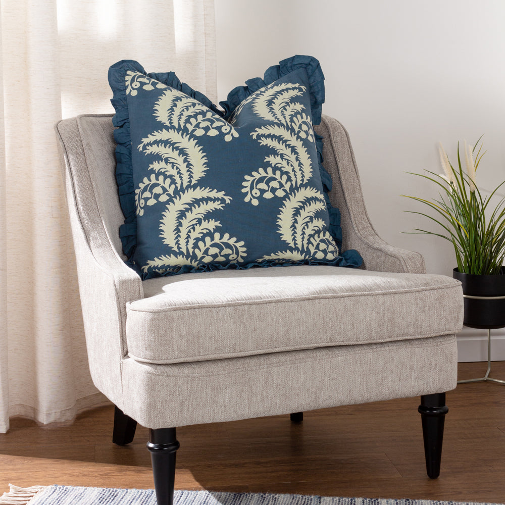 Montrose Floral Pleat Fringe Cushion