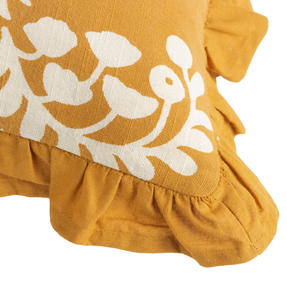 Montrose Floral Pleat Fringe Cushion