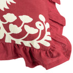 Montrose Floral Pleat Fringe Cushion