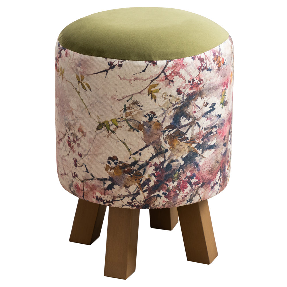 Brushwood Monty Round Footstool