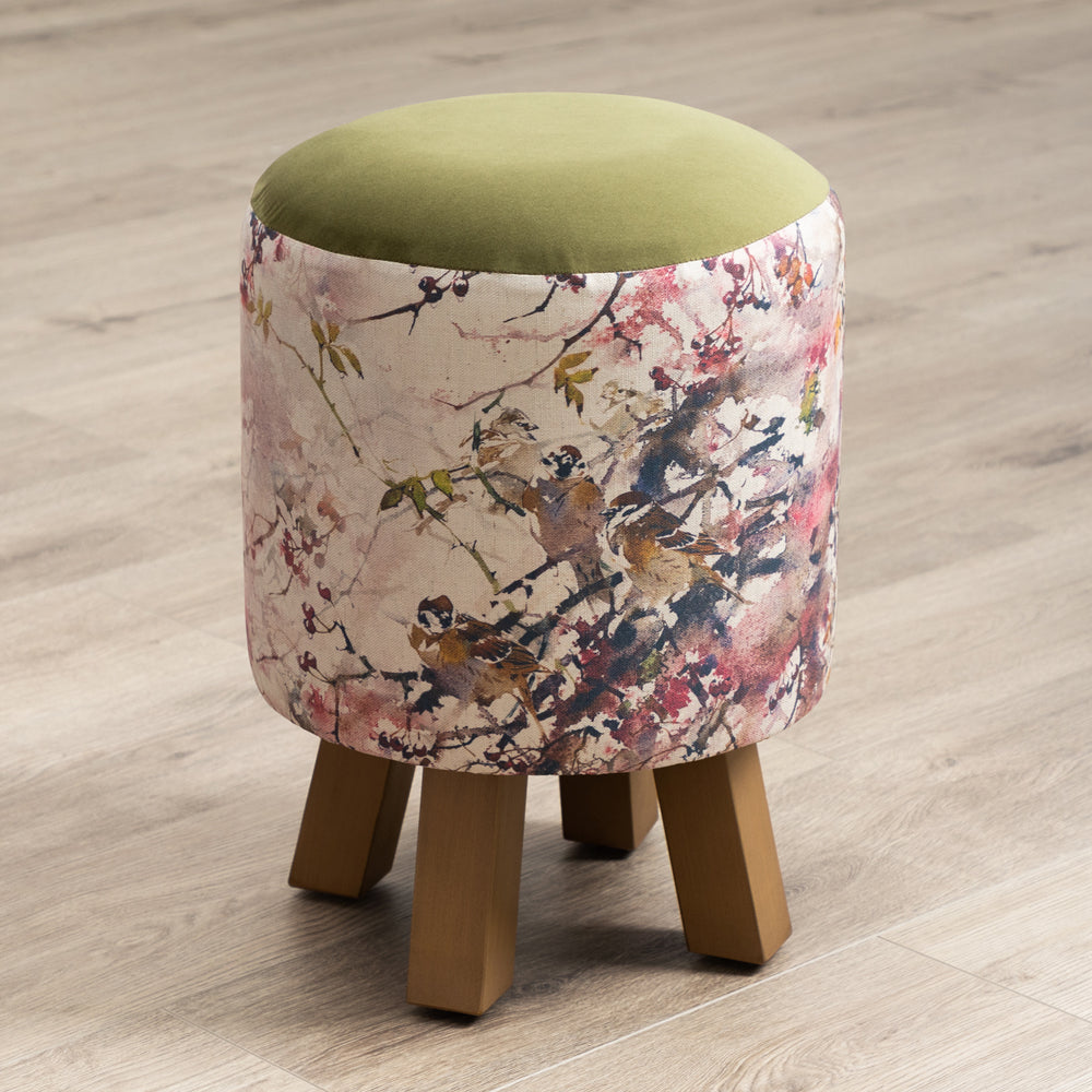 Brushwood Monty Round Footstool