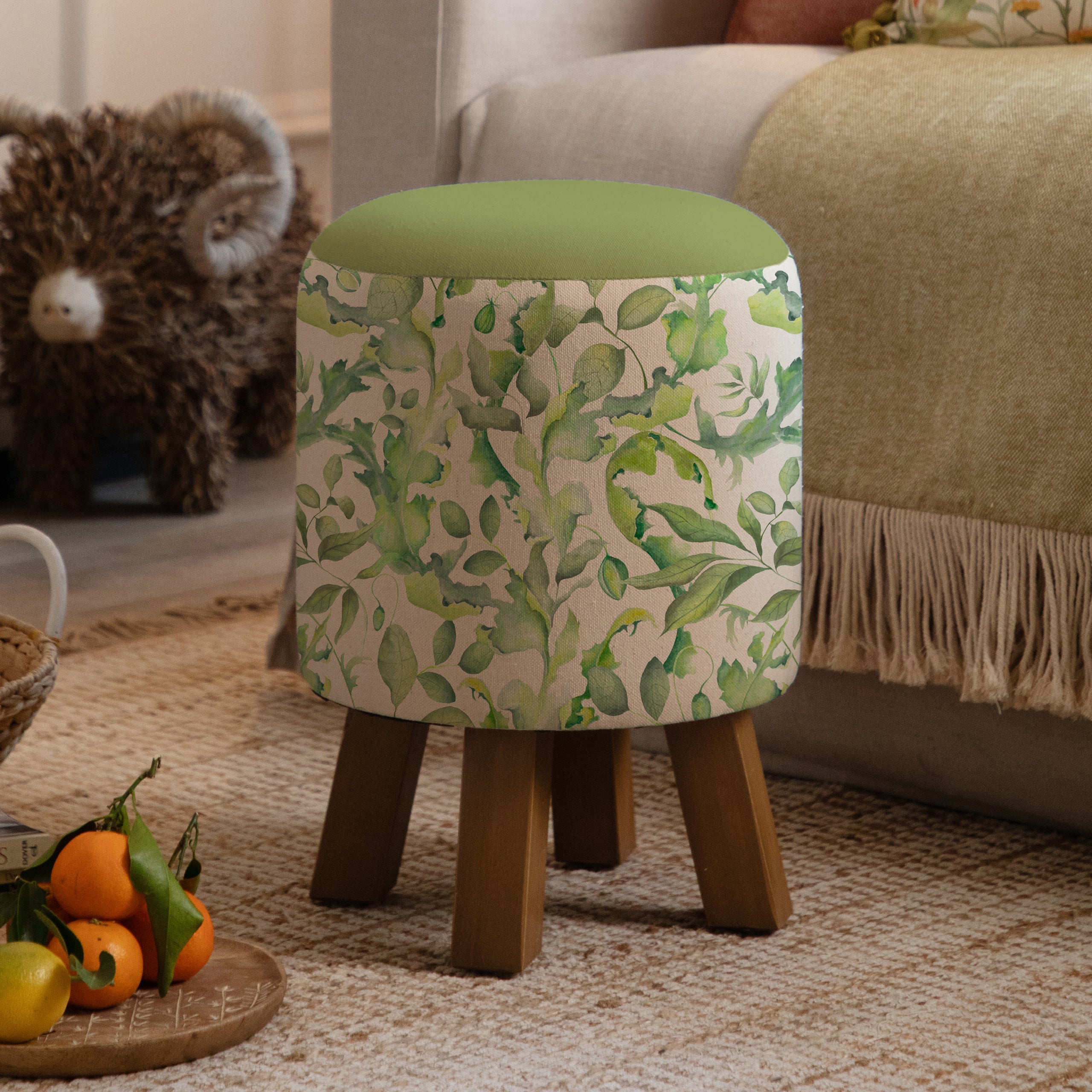 Claudia Monty Round Footstool