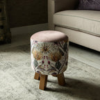 Varys Monty Round Footstool Gold