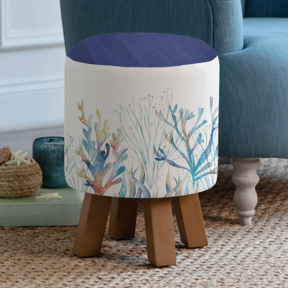Coral Reef Monty Round Footstool