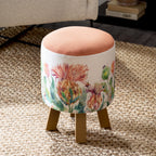 Enchanting Thistle Monty Round Footstool