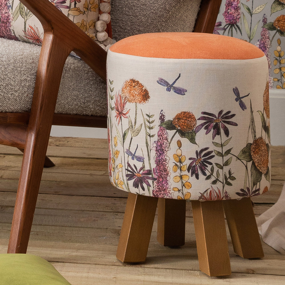 Florabunda Monty Round Footstool