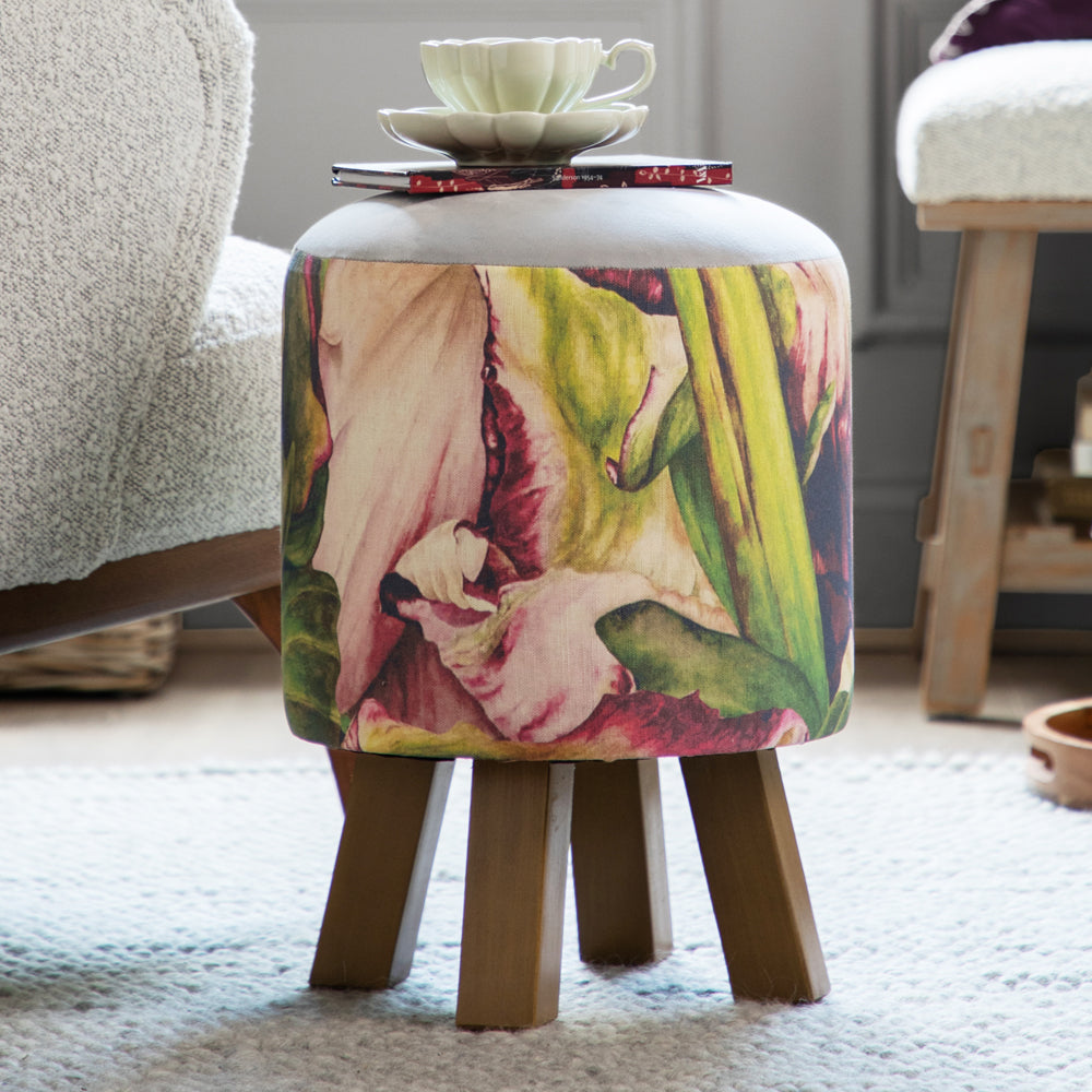 Heligan Monty Round Footstool