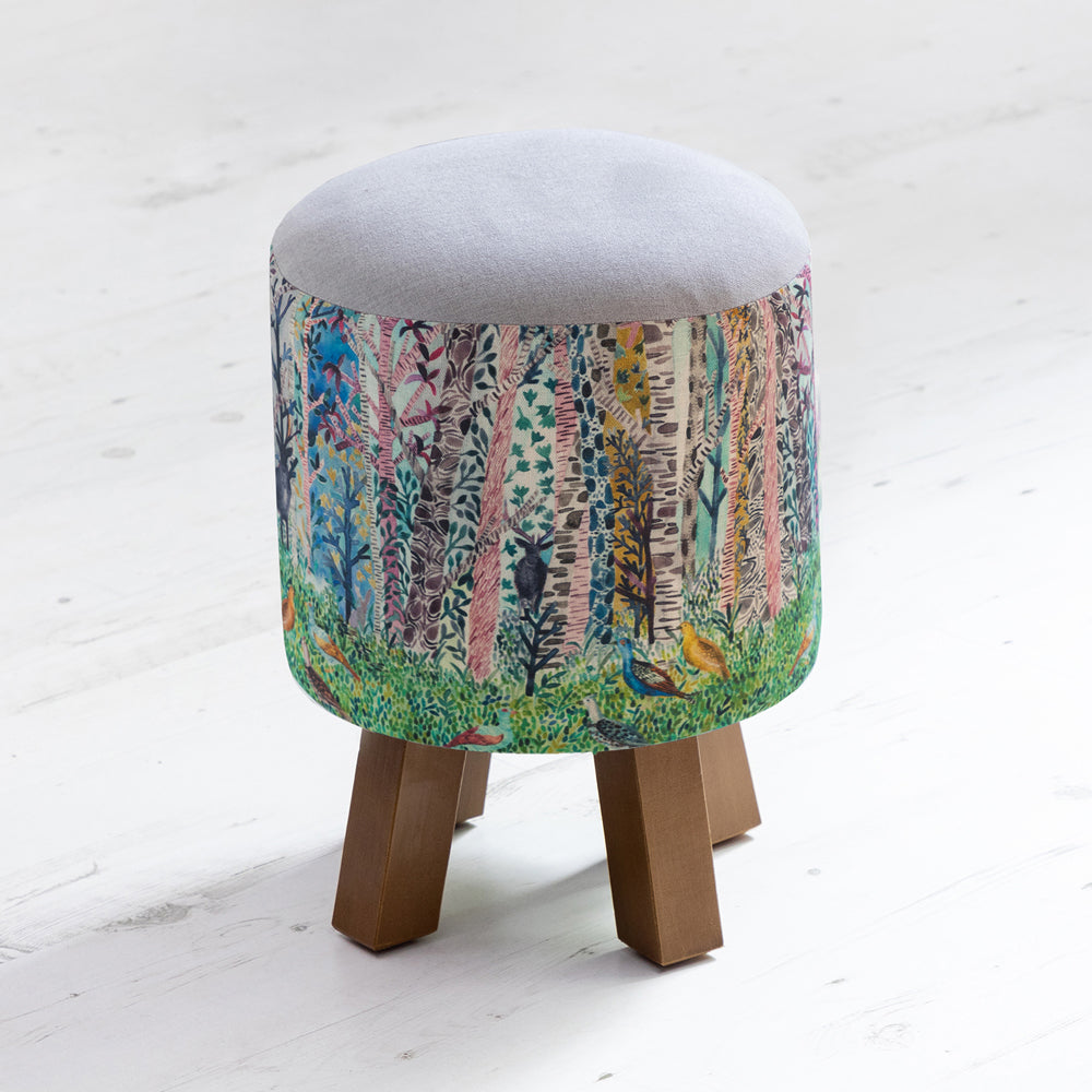 Whimsical Tale Monty Round Footstool