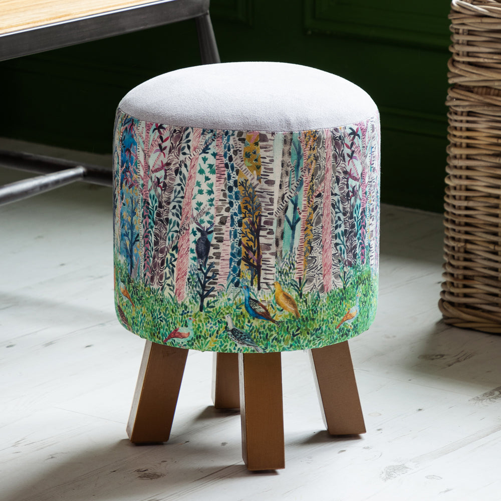 Whimsical Tale Monty Round Footstool