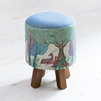 Willow Woods Monty Round Footstool