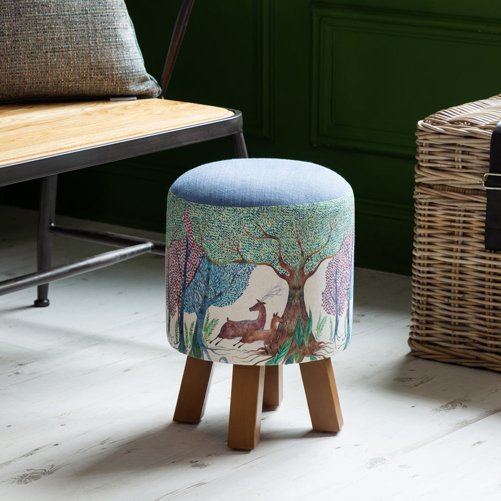 Willow Woods Monty Round Footstool