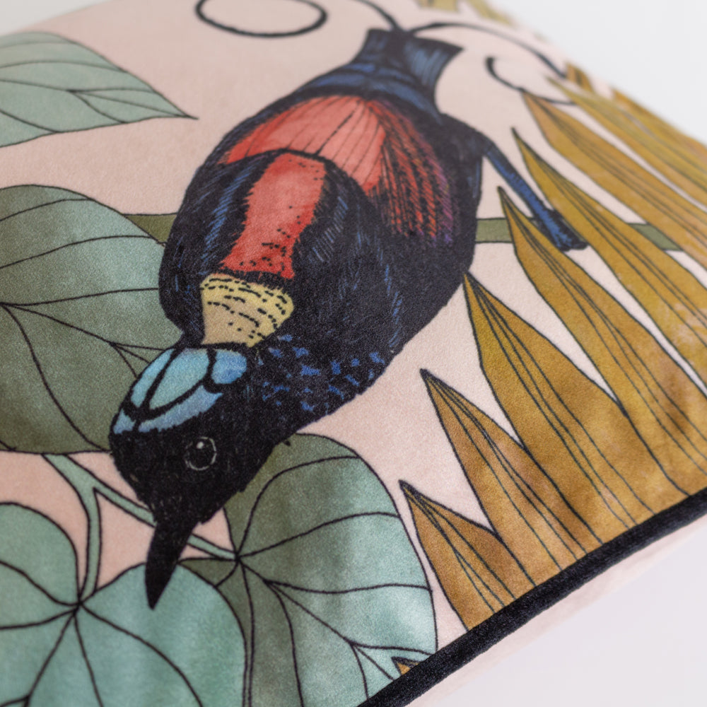 Moriyo Piped Velvet Cushion