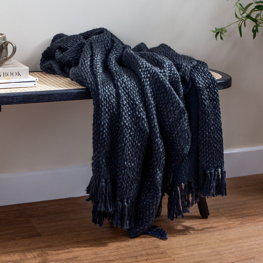 Morni Woven Fringed Throw