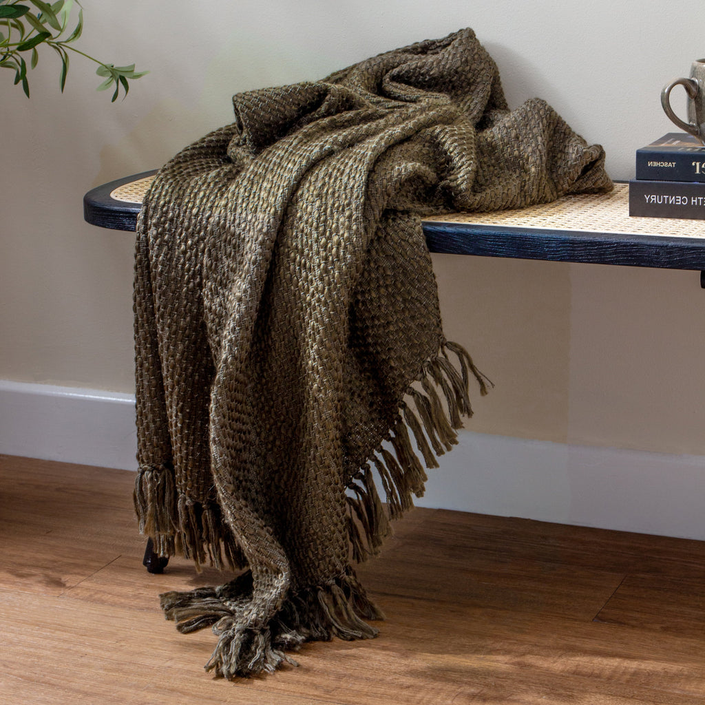 Morni Woven Fringed Throw