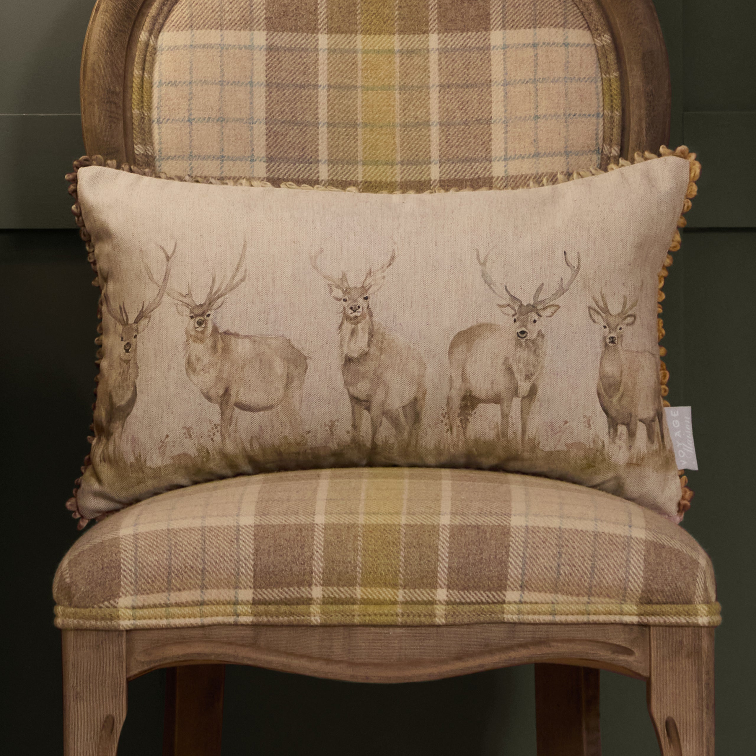 Moorland Stag Printed Cushion