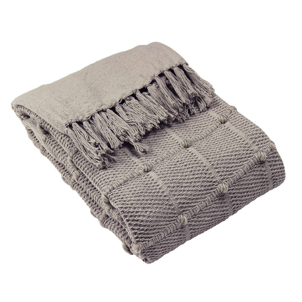 Motti Woven Tufted Stripe Throw