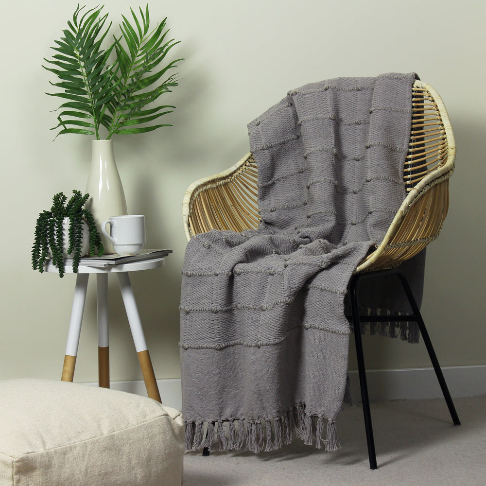 Motti Woven Tufted Stripe Throw