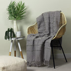 Motti Woven Tufted Stripe Throw
