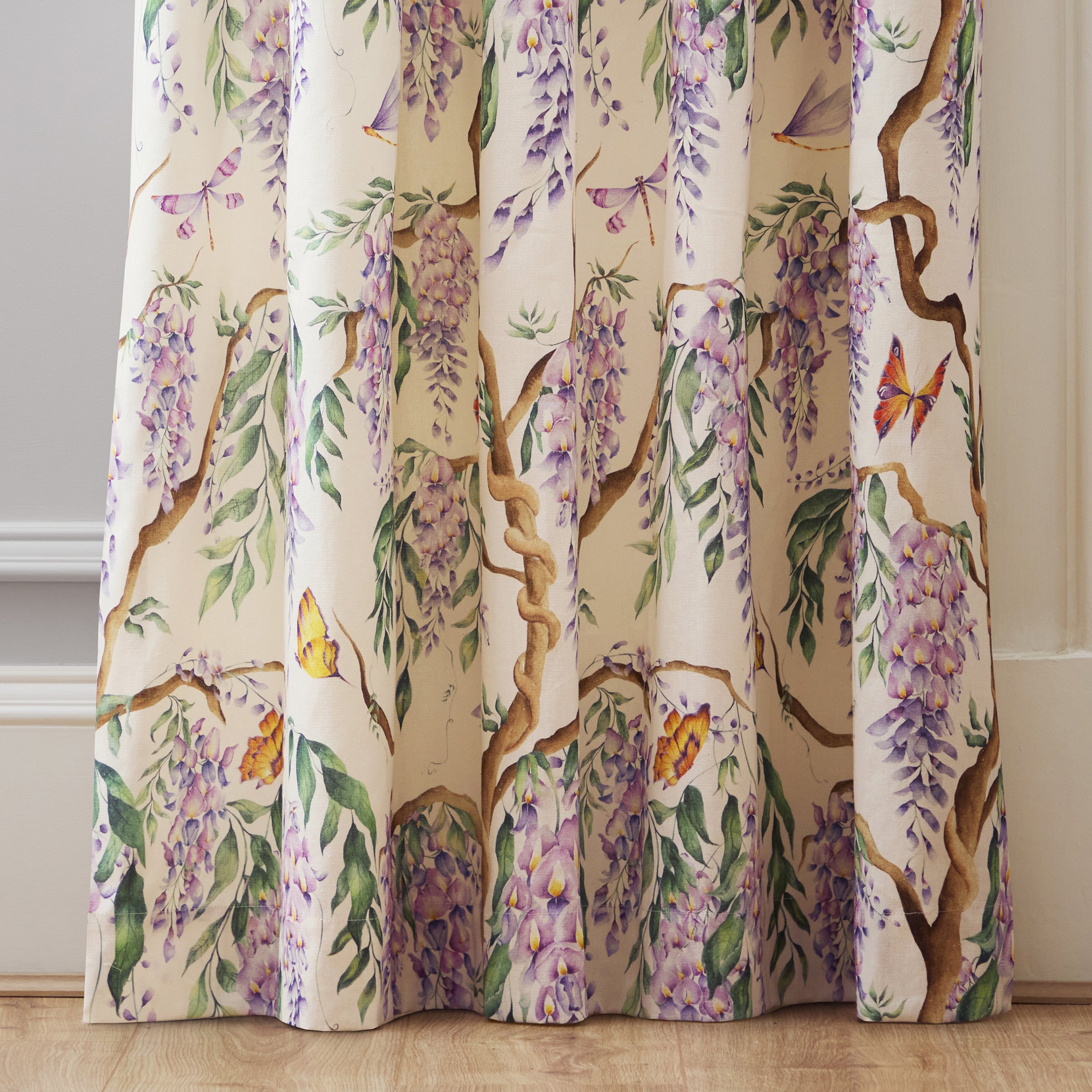 Mariposa Printed Pencil Pleat Curtains