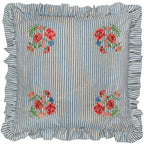 Martha Embroidered Ruffle Cushion