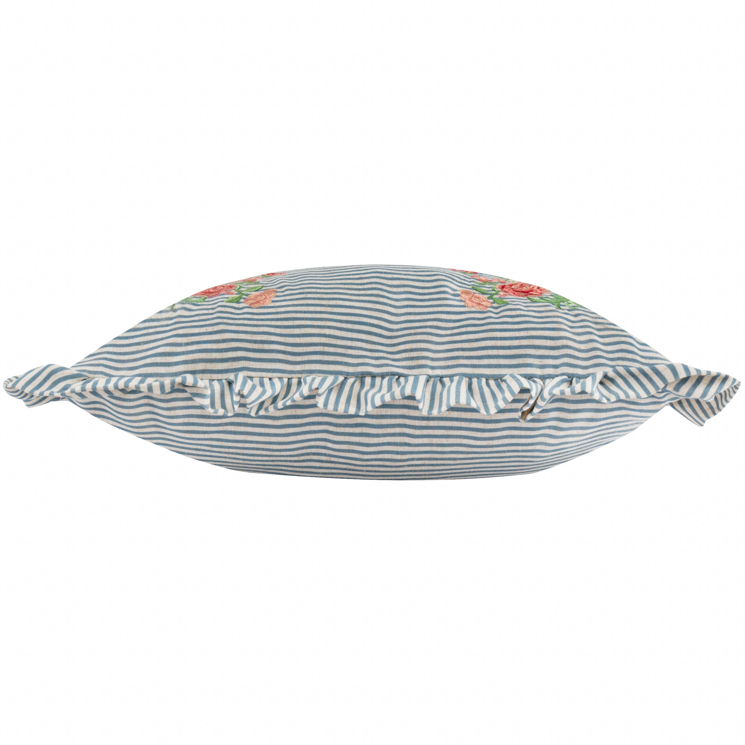 Martha Embroidered Ruffle Cushion