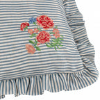 Martha Embroidered Ruffle Cushion