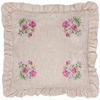 Martha Embroidered Ruffle Cushion