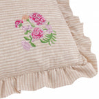 Martha Embroidered Ruffle Cushion