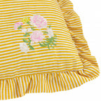 Martha Embroidered Ruffle Cushion