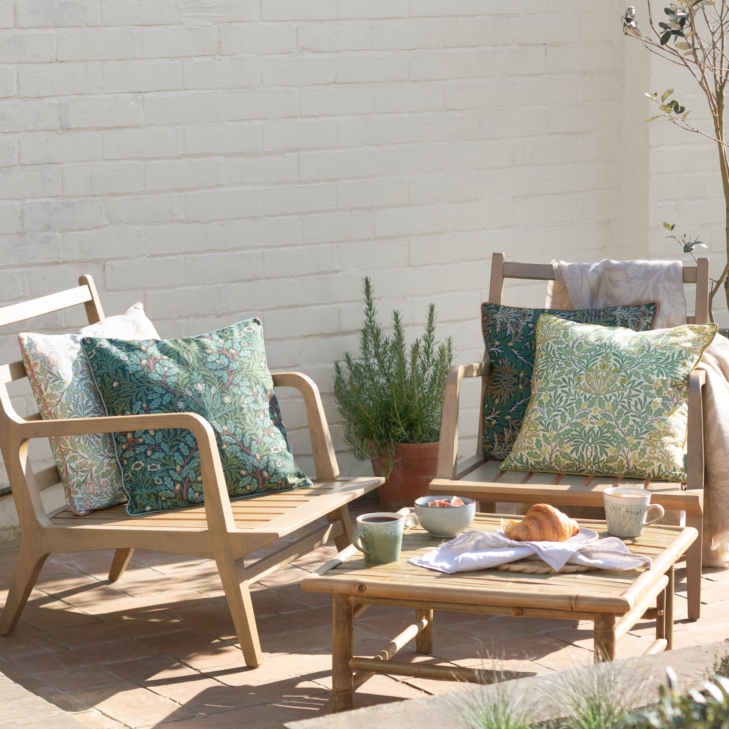 Multi Acorn Printed Outdoor Cushion