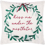 Mistletoe Wreath Embroidered Cushion