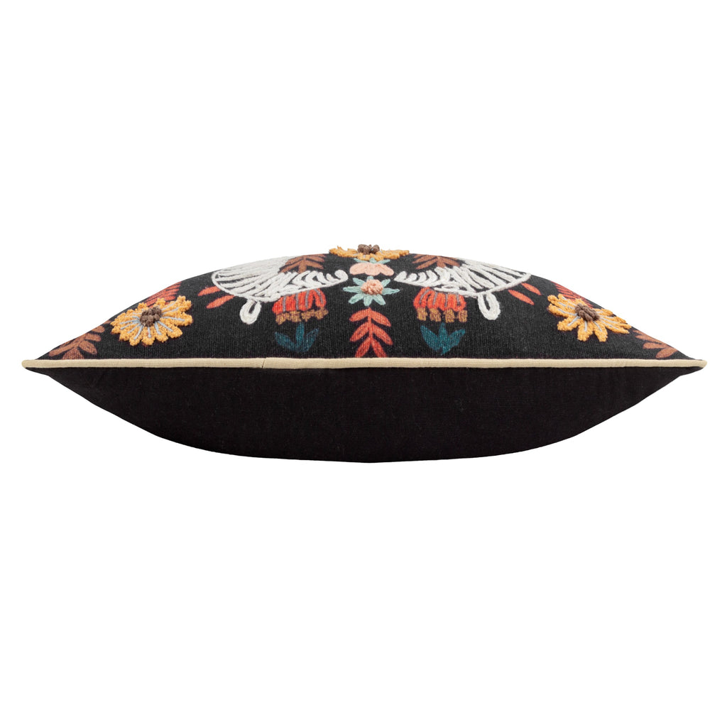 Mirrored Zebra Embroidered Cushion